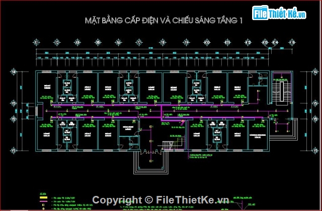 thiết kế điện,bản vẽ điện,điện cho ký túc xá