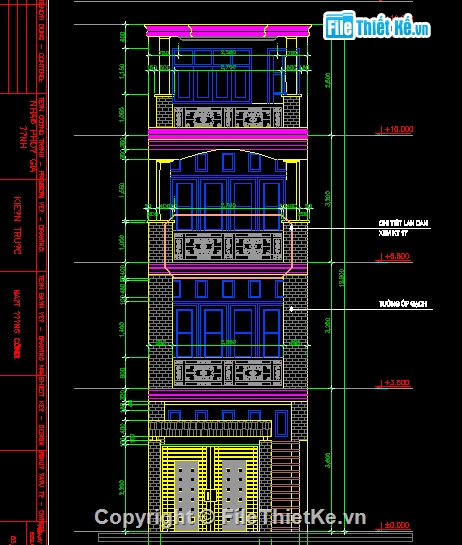 Bản vẽ nhà phố,full kiến trúc,nhà phố kích thước 4 x 13.5m,4x13.5m,mẫu nhà phố đẹp