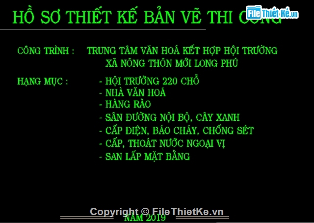 Nhà văn hóa,Hội trường 220 chỗ,Trung tâm văn hóa,hội trường,220 chỗ 15.7x26.1m