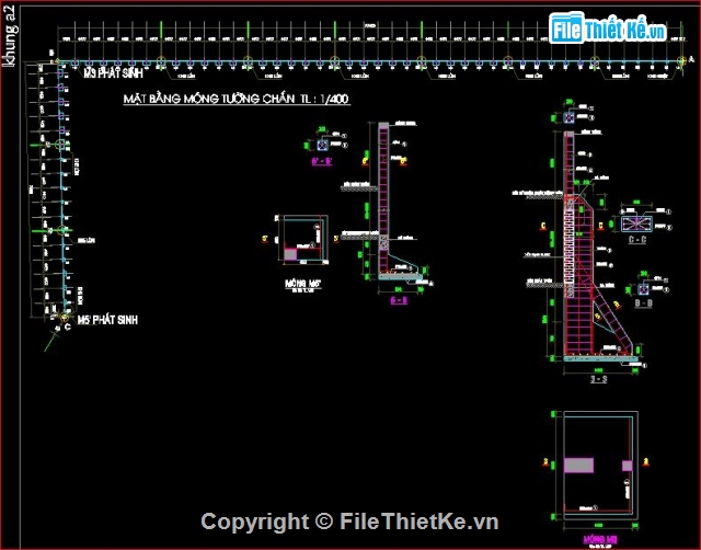 Bản cad thiết kế tường rào,thiết kế tường rào gấp khúc,tường rào đẹp