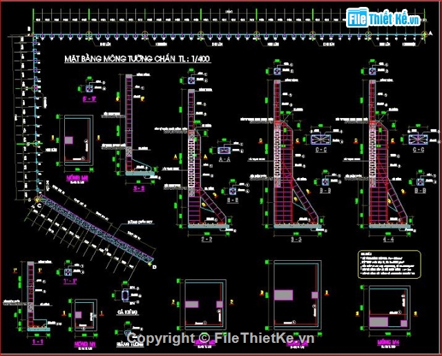 Bản cad thiết kế tường rào,thiết kế tường rào gấp khúc,tường rào đẹp