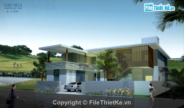 biệt thự villa,biệt thự nghỉ dưỡng,bản vẽ biệt thự vincom village