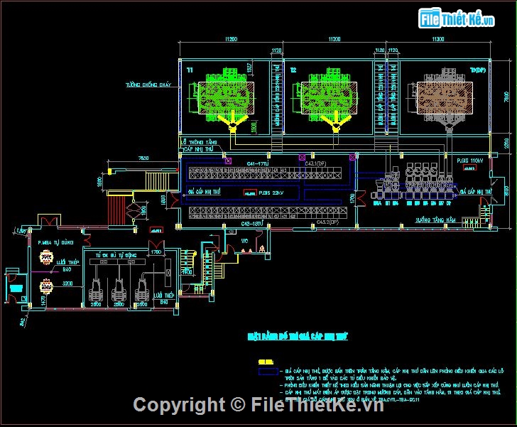 bản vẽ trạm biến áp,trạm 110kV kiểu GIS,Trạm biến áp GIS