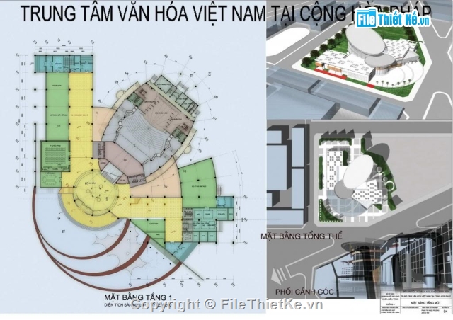 Bản vẽ cad Trung tâm,văn hóa Việt Nam - Pháp,Bản vẽ cad Trung tâm văn hóa Việt Nam - Pháp,Bản vẽ full,trung tâm văn hóa