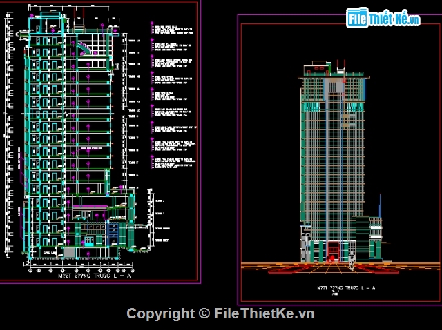 Bản vẽ cad Trung tâm,Bản vẽ autocad,văn phòng