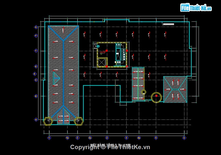 Bản vẽ cad trường mầm non,kiến trúc trường mầm non,bản vẽ trường mầm non