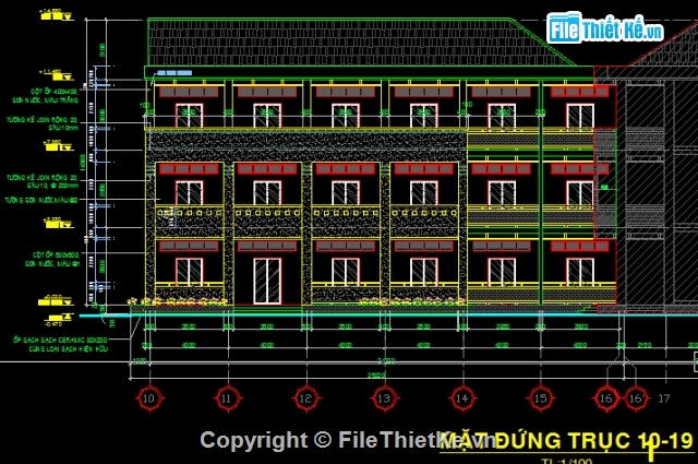 kiến trúc trường thị trấn,kết cấu trường tiểu học,mẫu bản vẽ trường học đẹp