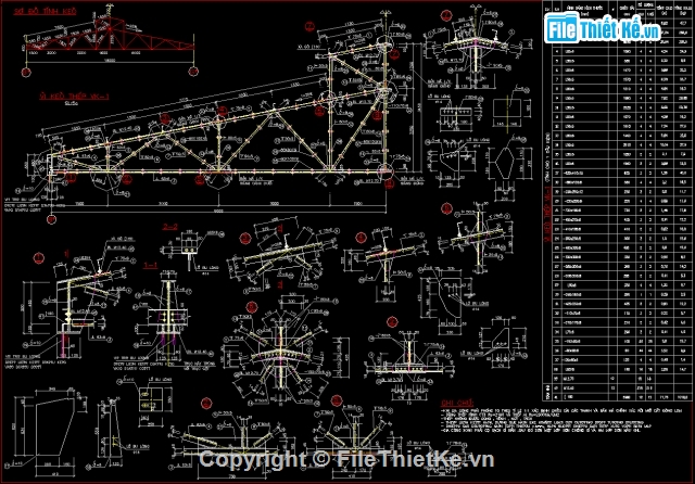 Top 50 Mẫu Bản Vẽ Vì Kèo Thép Hình Chuẩn Nhất