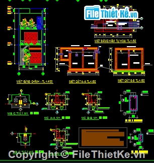 bản vẽ cad,bản vẽ cad nhà phố,bản vẽ xin phép,bản vẽ nhà phố  5x17.1m