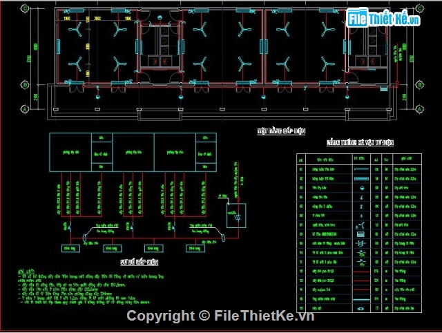 điện nước trường học,hệ thống điện trường học,bản vẽ điện trường học