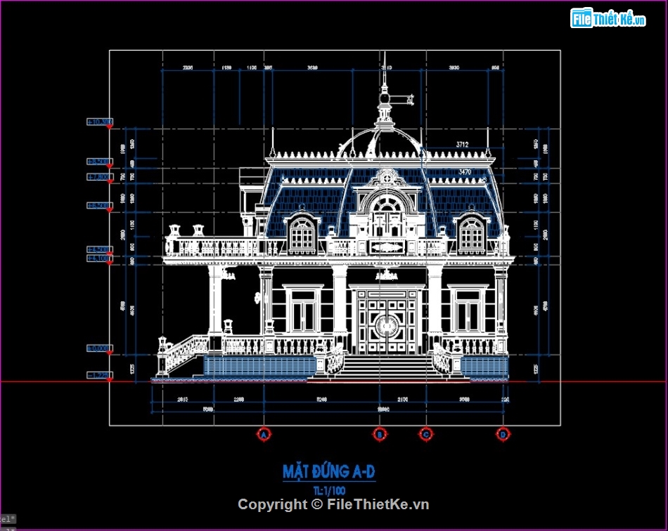 kiến trúc lâu đài,thiết kế biệt thự tân cổ,thiết kế biệt thự lâu đài