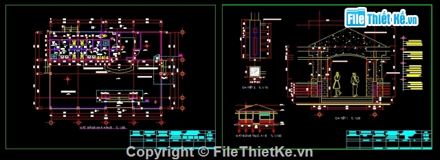 file cad căn tin 1 tầng KT 11x16m,bản vẽ thiết kế căn tin KT 11x16m,bản vẽ căn tin