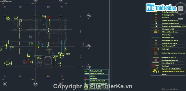 bản vẽ CAD biệt thự,bản vẽ cơ điện,hệ thống điện nhà phố,điện công trình,điện biệt thự,bản vẽ điện biệt thự