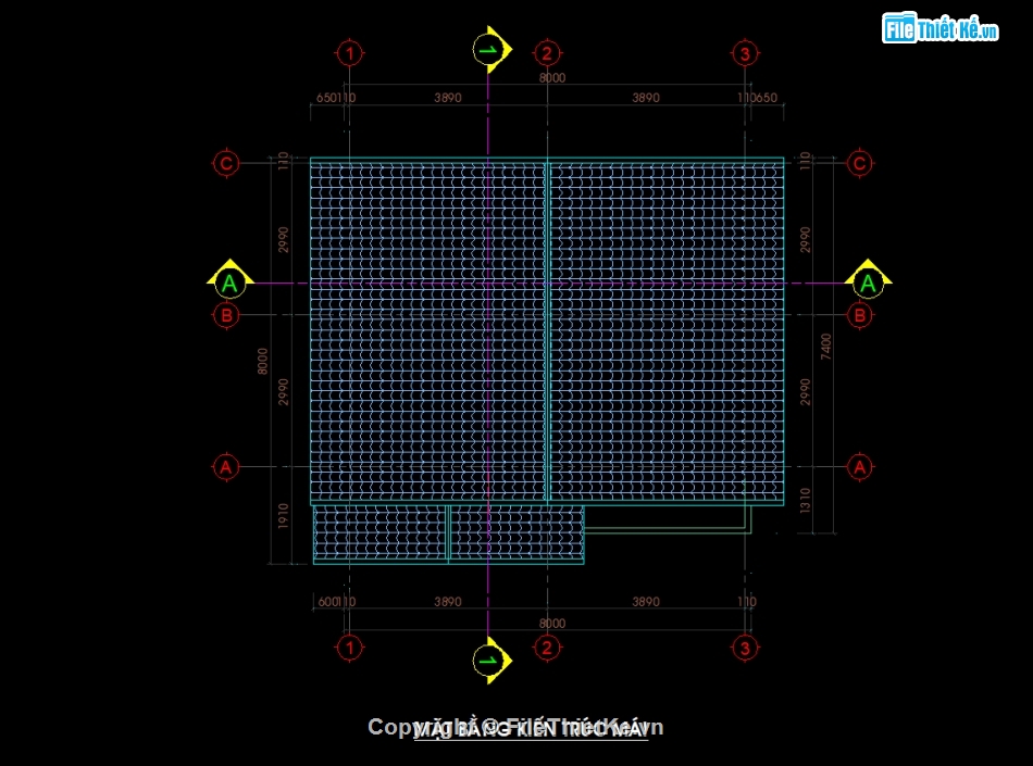 nhà cấp 4 8x8m,nhà vườn 01 tầng mái thái,file cad biệt thự 1 tầng,mẫu biệt thự 1 tầng,thiết kế biệt thự 1 tầng