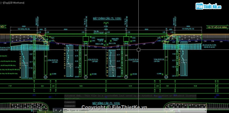 cầu dầm,bản vẽ cầu dầm,file cad cầu dầm