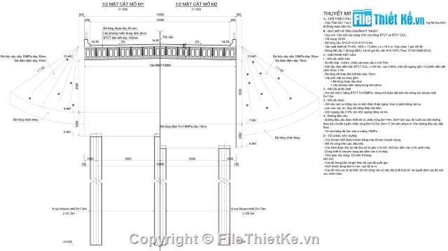 cầu dầm,cầu dầm I,Bản vẽ dầm I