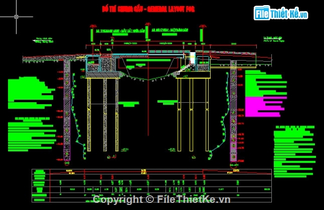 Bản vẽ,Bản vẽ cầu dầm,bản vẽ dầm bản,cầu dầm bản 1 nhịp 24m