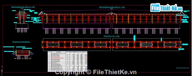 cầu dầm,bản vẽ cầu dầm bản,bản vẽ cầu dầm bản 24m,cầu dầm bản 3 nhịp 24m