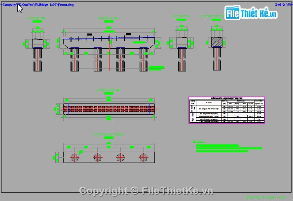 Bản vẽ,Bản vẽ cầu dầm,bản vẽ dầm bản