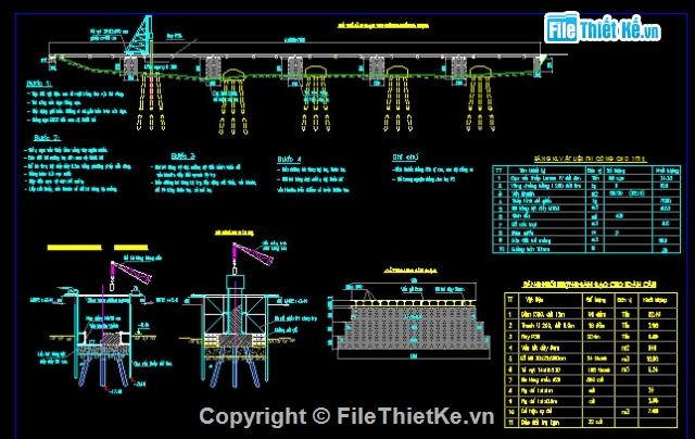 Bản vẽ,Bản vẽ cầu dầm,bê tông cốt thép,cầu dầm bản 6 nhịp L= 12m,cầu hưng lam