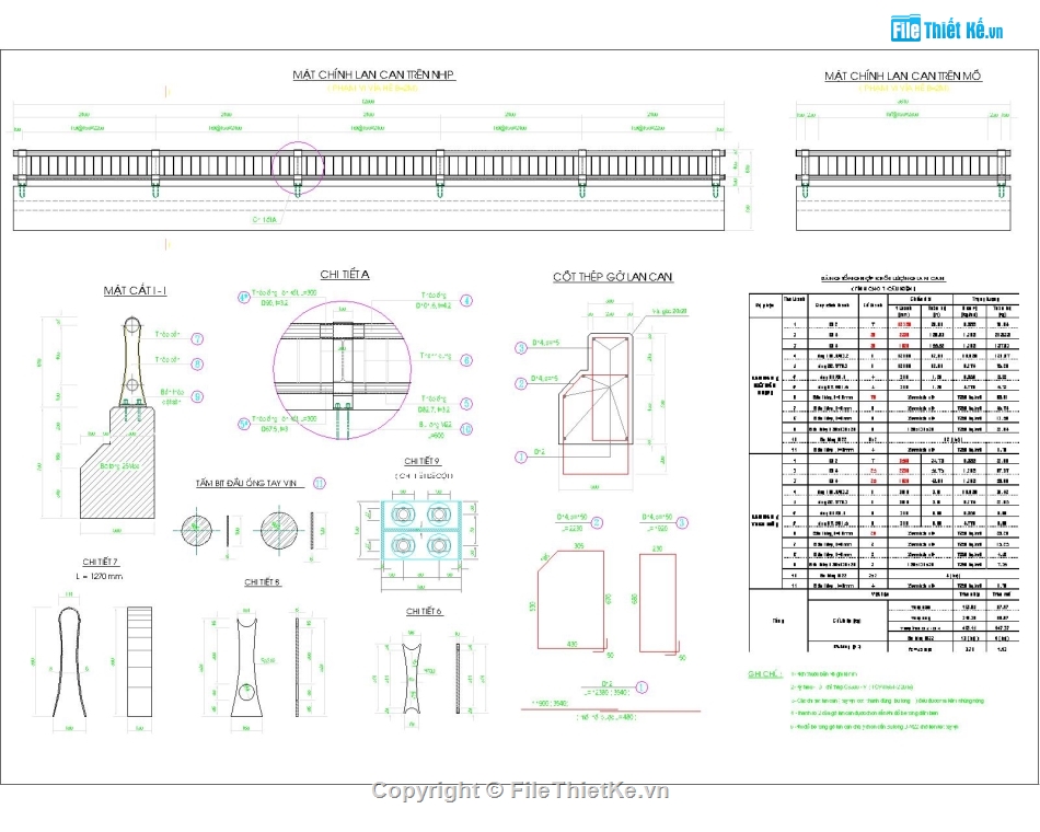 Dầm cầu,dầm bản lỗ rỗng,Bản vẽ,bản vẽ dầm bản 12m,lan can cầu,khe co giãn