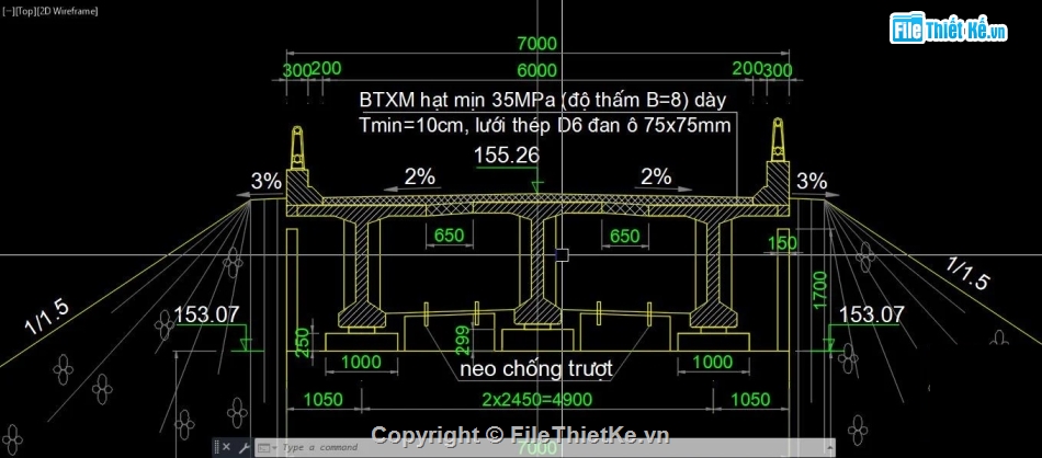Bản vẽ dầm T,dầm cầu chữ T,Bản vẽ cầu dầm