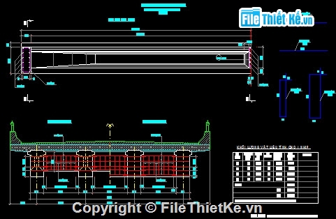 Bản vẽ,Bản vẽ cầu dầm,Bản vẽ dầm I,cầu dầm I 1 nhịp 20.7m