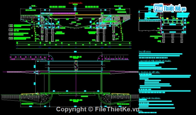 Bản vẽ,Bản vẽ cầu dầm,Bản vẽ dầm I,cầu dầm I 1 nhịp 25.7m