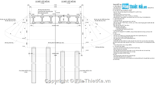 cầu dầm,Bản vẽ cầu dầm,cầu dầm I 33m
