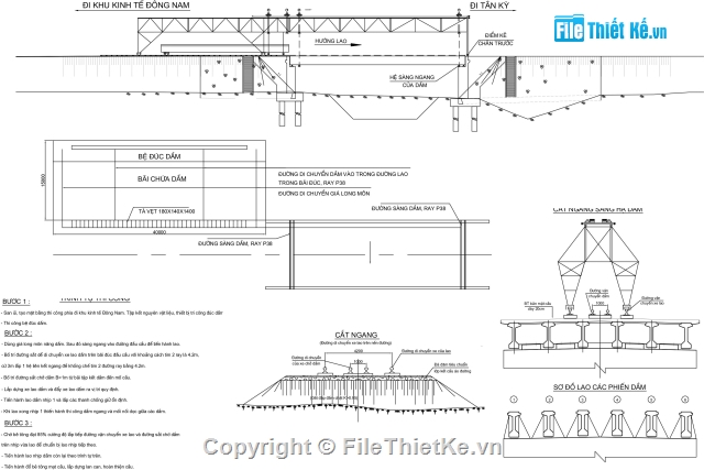 cầu dầm,Bản vẽ cầu dầm,cầu dầm I 33m