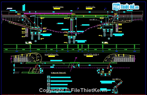 Bản vẽ,Bản vẽ cầu dầm,cầu dầm I,cầu dầm I 2 nhịp 24m,nhịp 24m khổ cầu 7m