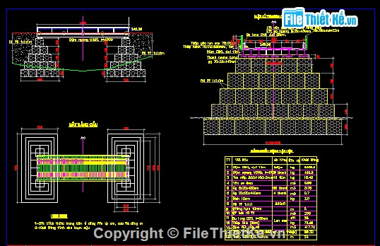 Bản vẽ,Bản vẽ cầu dầm,cầu dầm I,cầu dầm I 2 nhịp 24m,nhịp 24m khổ cầu 7m