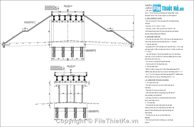 cầu dầm,Bản vẽ cầu dầm,bản vẽ dầm bản