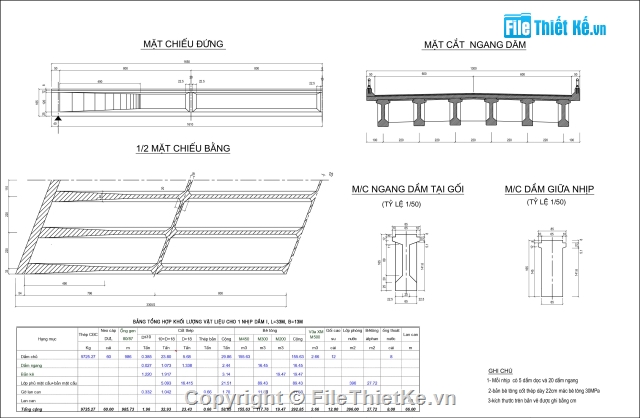 cầu dầm,Bản vẽ cầu dầm,bản vẽ dầm bản