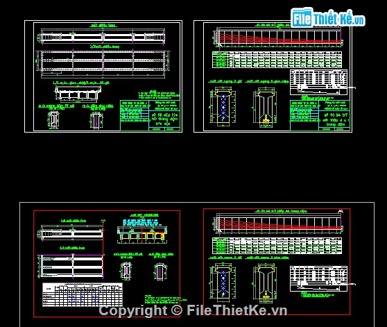 Bản vẽ,Bản vẽ cầu dầm,Bản vẽ dầm I