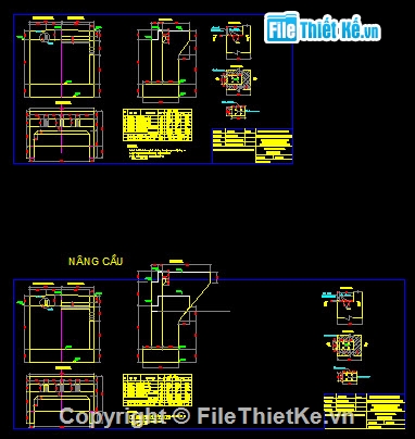 Bản vẽ,Bản vẽ cầu dầm,Bản vẽ dầm T,cầu dầm T 1 nhịp 9m