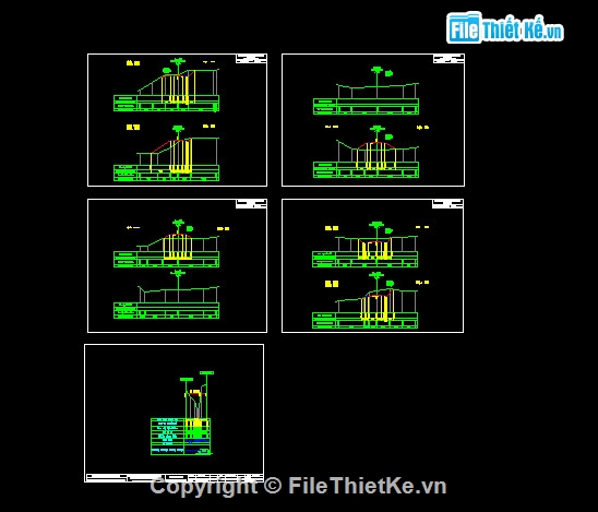 Bản vẽ,Bản vẽ cầu dầm,Bản vẽ dầm T,cầu dầm T 1 nhịp 9m