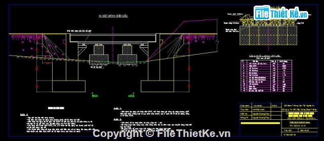 Bản vẽ,Bản vẽ cầu dầm,Bản vẽ dầm T,cầu dầm T 1 nhịp 9m