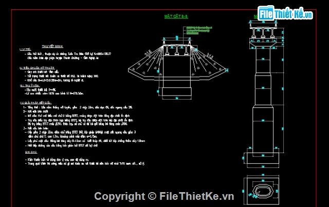 Bản vẽ,Bản vẽ cầu dầm,Bản vẽ dầm T,cầu dầm T 2 nhịp 33m