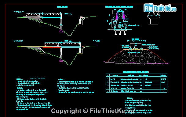 Bản vẽ,Bản vẽ cầu dầm,Bản vẽ dầm T,cầu dầm T 2 nhịp 33m