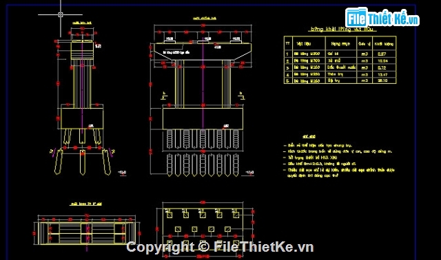 Bản vẽ,Bản vẽ cầu dầm,Bản vẽ dầm T,cầu dầm T 3 nhịp 18m