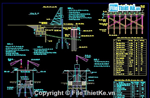 Bản vẽ,Bản vẽ cầu dầm,Bản vẽ dầm T,cầu dầm T 3 nhịp 18m