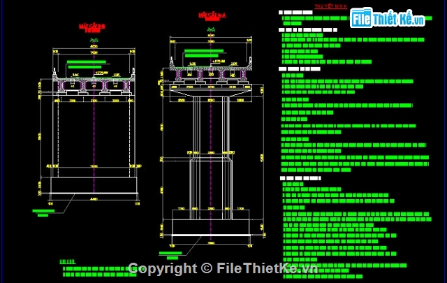 Bản vẽ,Bản vẽ cầu dầm,cầu dầm T,cầu dầm T 3 nhịp 24m