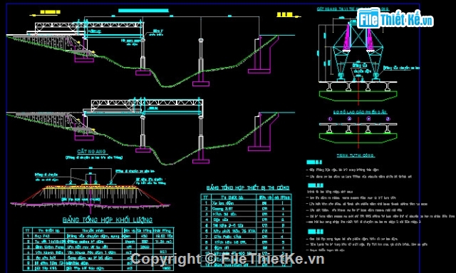 Bản vẽ,Bản vẽ cầu dầm,cầu dầm T,cầu dầm T 3 nhịp 24m