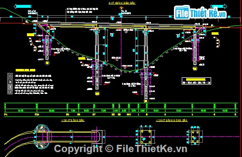 Bản vẽ,Bản vẽ dầm T,Bản vẽ cầu dầm