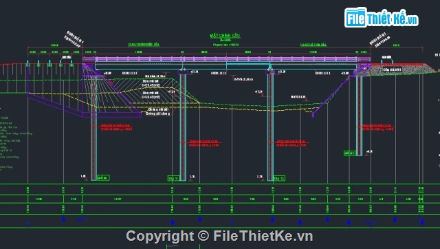 Bản vẽ dầm T L=16m,cầu dân sinh,Dự án Lramp