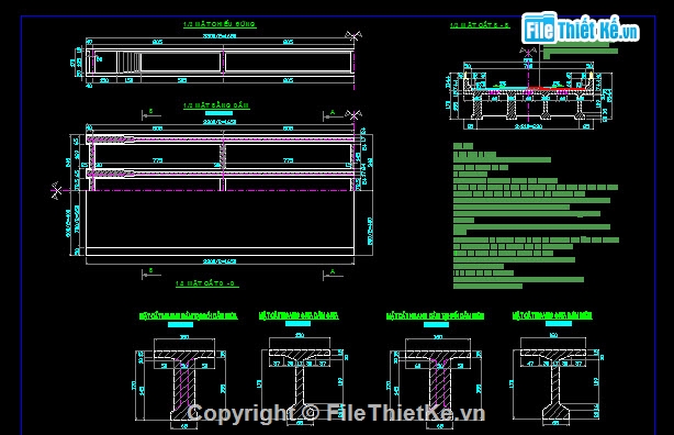 Bản vẽ,Bản vẽ cầu dầm,Bản vẽ dầm T