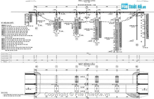 Bản vẽ,Bản vẽ cầu dầm,cầu dầm T