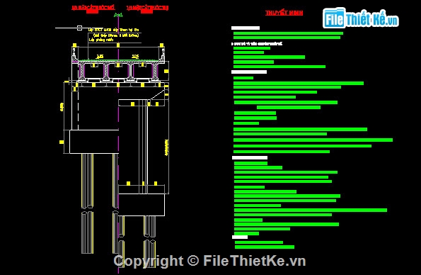 Bản vẽ,Bản vẽ cầu dầm,Bản vẽ dầm T,cầu dầm T 6 nhịp 33m