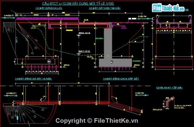 cầu dầm,Bản vẽ dầm,Bản vẽ dầm T,bê tông cốt thép,bản vẽ cầu